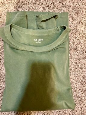 Old Navy Sage Green Crew Neck Long Sleeve Tee